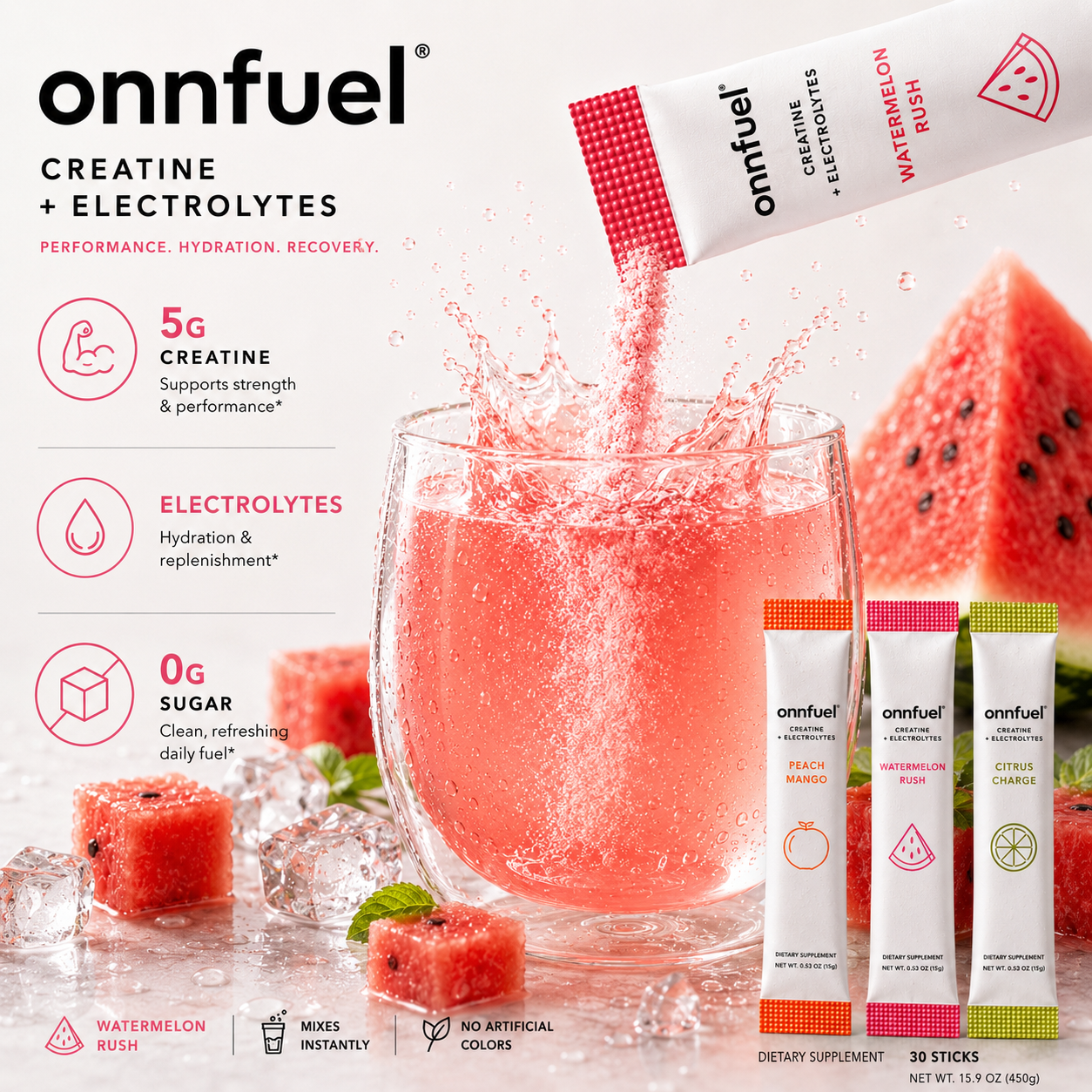 Onnfuel Creatine + Electrolytes for daily hydration