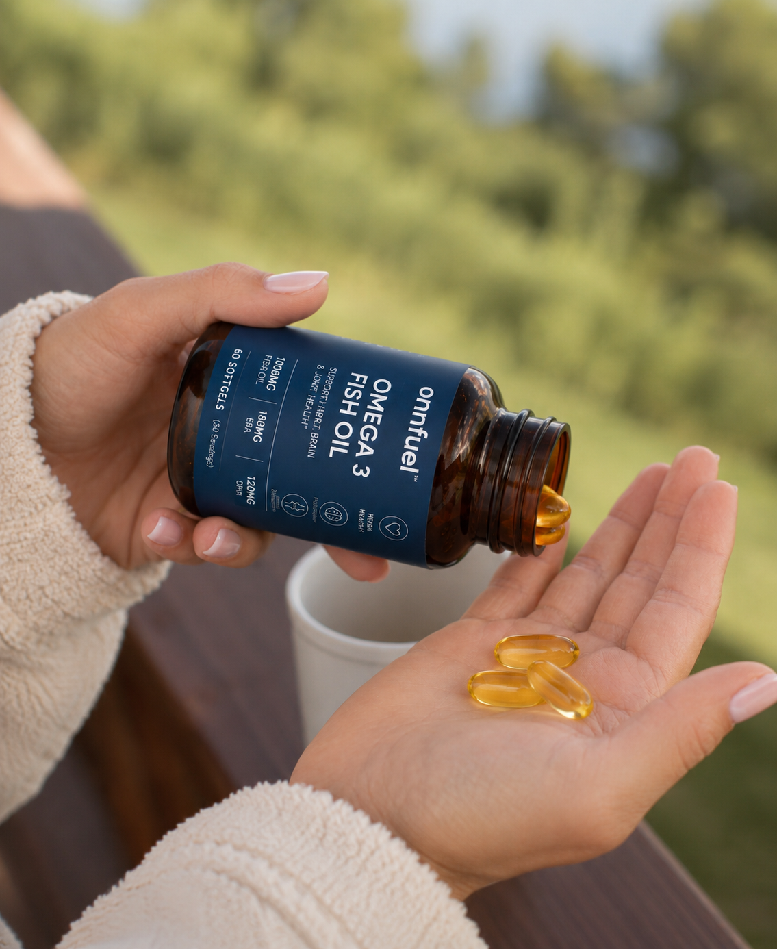onnfuel Omega-3 Fish Oil | Wild-Caught Fish Oil | High EPA & DHA | No Fishy Burps